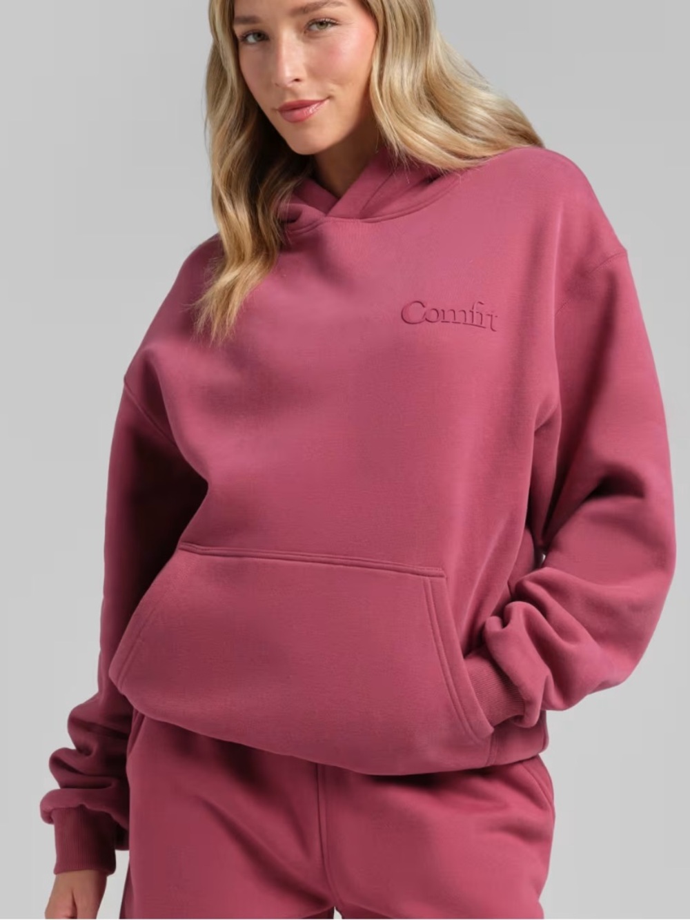 Comfrt Colors Berry Minimalist Hoodie